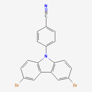 molecular formula C19H10Br2N2 B8205567 4-(3,6-Dibromo-9H-carbazol-9-yl)benzonitrile 