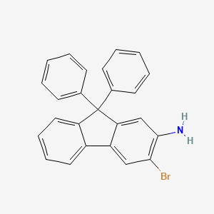 molecular formula C25H18BrN B8205583 3-Bromo-9,9-diphenyl-9H-fluoren-2-amine 