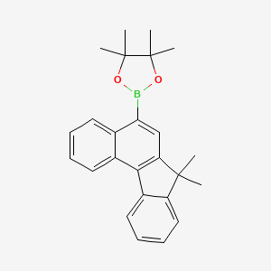 molecular formula C25H27BO2 B8205603 2-(7,7-Dimethyl-7H-benzo[c]fluoren-5-yl)-4,4,5,5-tetramethyl-1,3,2-dioxaborolane 