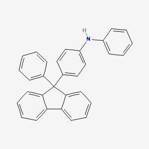 molecular formula C31H23N B8205615 N-Phenyl-4-(9-phenyl-9H-fluoren-9-yl)aniline 