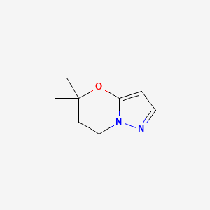 molecular formula C8H12N2O B8205632 5,5-Dimethyl-6,7-dihydro-5H-pyrazolo[5,1-b][1,3]oxazine 