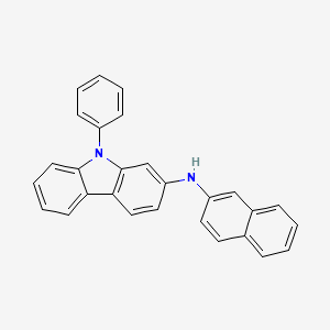 molecular formula C28H20N2 B8205639 N-(Naphthalen-2-yl)-9-phenyl-9H-carbazol-2-amine 