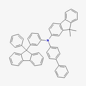 molecular formula C52H39N B8205649 N-([1,1'-Biphenyl]-4-yl)-9,9-dimethyl-N-(3-(9-phenyl-9H-fluoren-9-yl)phenyl)-9H-fluoren-2-amine 