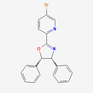 molecular formula C20H15BrN2O B8205696 (4R,5S)-2-(5-Bromopyridin-2-yl)-4,5-diphenyl-4,5-dihydrooxazole 