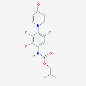 molecular formula C16H17F3N2O3 B8205728 Isobutyl (2,3,5-trifluoro-4-(4-oxo-3,4-dihydropyridin-1(2H)-yl)phenyl)carbamate 