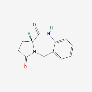 molecular formula C12H12N2O2 B8205750 (R)-1,5,10,11a-Tetrahydro-3H-benzo[e]pyrrolo[1,2-a][1,4]diazepine-3,11(2H)-dione 