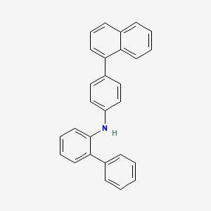 molecular formula C28H21N B8205758 N-(4-(Naphthalen-1-yl)phenyl)-[1,1'-biphenyl]-2-amine 