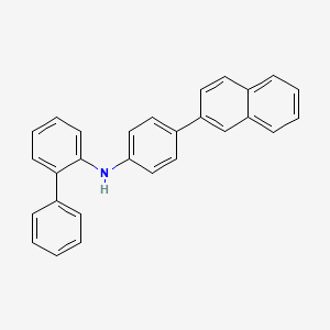molecular formula C28H21N B8205776 N-(4-(Naphthalen-2-yl)phenyl)-[1,1'-biphenyl]-2-amine 