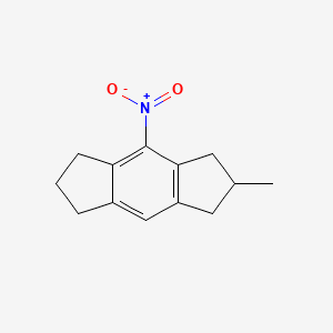 molecular formula C13H15NO2 B8205795 2-Methyl-4-nitro-1,2,3,5,6,7-hexahydro-s-indacene 