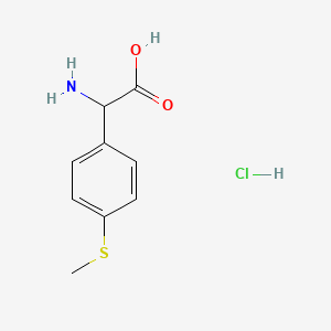 molecular formula C9H12ClNO2S B8205808 2-Amino-2-(4-(methylthio)phenyl)acetic acid hydrochloride 