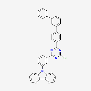 molecular formula C39H25ClN4 B8205849 9-(3-(4-([1,1':3',1''-Terphenyl]-4-yl)-6-chloro-1,3,5-triazin-2-yl)phenyl)-9H-carbazole 