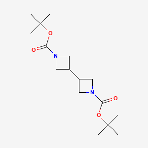 molecular formula C16H28N2O4 B8205860 Di-tert-butyl [3,3'-biazetidine]-1,1'-dicarboxylate 