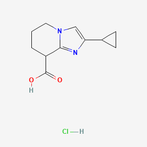 2-Cyclopropyl-5,6,7,8-tetrahydroimidazo[1,2-a]pyridine-8-carboxylic acid hydrochloride