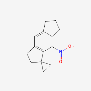 molecular formula C14H15NO2 B8205911 8'-Nitro-3',5',6',7'-tetrahydro-2'H-spiro[cyclopropane-1,1'-s-indacene] 