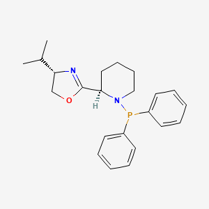 molecular formula C23H29N2OP B8205931 (S)-2-((R)-1-(Diphenylphosphanyl)piperidin-2-yl)-4-isopropyl-4,5-dihydrooxazole 