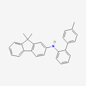 molecular formula C28H25N B8205938 9,9-Dimethyl-N-(4'-methyl-[1,1'-biphenyl]-2-yl)-9H-fluoren-2-amine 