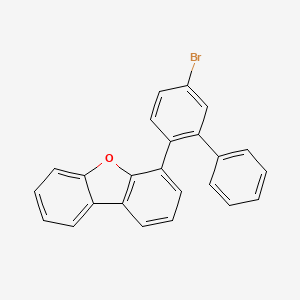 molecular formula C24H15BrO B8205942 4-(5-Bromo-[1,1'-biphenyl]-2-yl)dibenzo[b,d]furan 