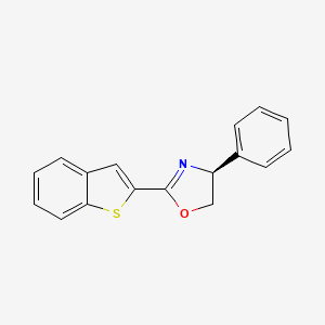 molecular formula C17H13NOS B8205948 (S)-2-(Benzo[b]thiophen-2-yl)-4-phenyl-4,5-dihydrooxazole 
