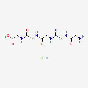 molecular formula C10H18ClN5O6 B8205972 Glycylglycylglycylglycylglycine hydrochloride 