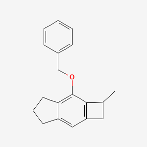 molecular formula C19H20O B8205976 7-(Benzyloxy)-1-methyl-2,4,5,6-tetrahydro-1H-cyclobuta[f]indene 