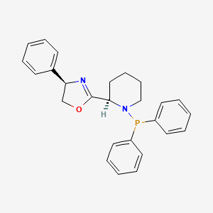 molecular formula C26H27N2OP B8205983 (R)-2-((R)-1-(Diphenylphosphanyl)piperidin-2-yl)-4-phenyl-4,5-dihydrooxazole 