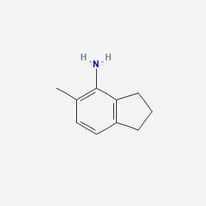 molecular formula C10H13N B8205990 5-methyl-2,3-dihydro-1H-inden-4-amine 