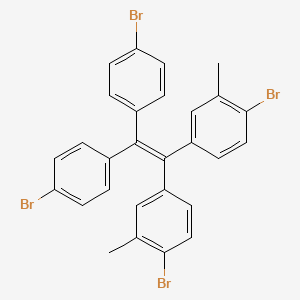 molecular formula C28H20Br4 B8206002 4,4'-(2,2-Bis(4-bromophenyl)ethene-1,1-diyl)bis(1-bromo-2-methylbenzene) 