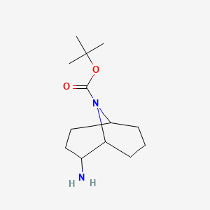 molecular formula C13H24N2O2 B8206024 tert-Butyl 2-amino-9-azabicyclo[3.3.1]nonane-9-carboxylate 