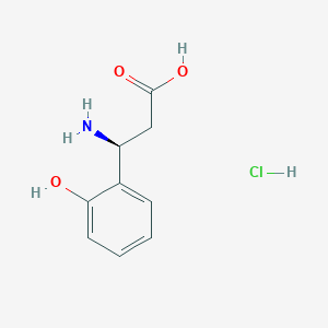 molecular formula C9H12ClNO3 B8206032 (S)-3-Amino-3-(2-hydroxyphenyl)propanoic acid hydrochloride 