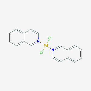 molecular formula C18H14Cl2N2Pd B8206039 (SP-4-1)-Dichlorobis(isoquinoline)palladium 