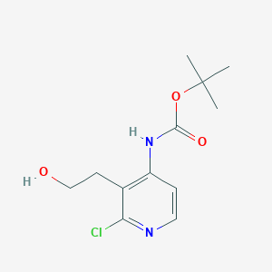 molecular formula C12H17ClN2O3 B8206069 tert-Butyl (2-chloro-3-(2-hydroxyethyl)pyridin-4-yl)carbamate 