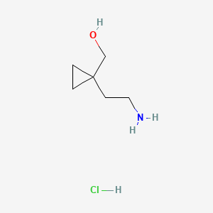 [1-(2-Aminoethyl)cyclopropyl]methanol;hydrochloride