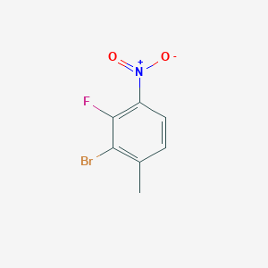 molecular formula C7H5BrFNO2 B8206133 2-Bromo-3-fluoro-1-methyl-4-nitrobenzene 