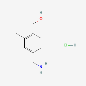 molecular formula C9H14ClNO B8206153 [4-(Aminomethyl)-2-methylphenyl]methanol;hydrochloride 
