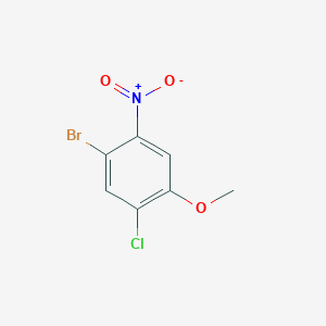 molecular formula C7H5BrClNO3 B8206158 1-Bromo-5-chloro-4-methoxy-2-nitrobenzene 