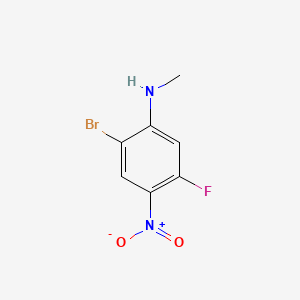molecular formula C7H6BrFN2O2 B8206205 2-bromo-5-fluoro-N-methyl-4-nitroaniline 