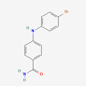 molecular formula C13H11BrN2O B8206231 4-(4-Bromoanilino)benzamide 