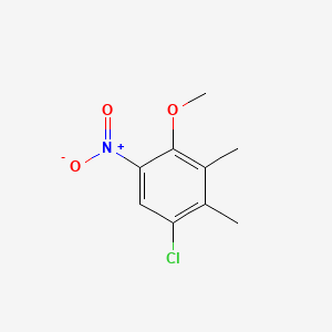 molecular formula C9H10ClNO3 B8206236 1-Chloro-4-methoxy-2,3-dimethyl-5-nitrobenzene 