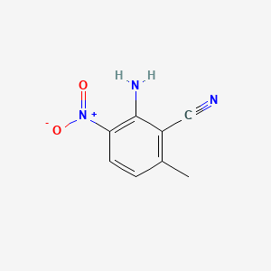 molecular formula C8H7N3O2 B8206277 2-Amino-6-methyl-3-nitrobenzonitrile 