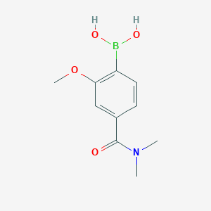 molecular formula C10H14BNO4 B8206280 [4-(Dimethylcarbamoyl)-2-methoxyphenyl]boronic acid 