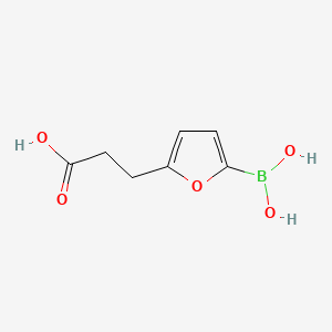 molecular formula C7H9BO5 B8206297 3-(5-Boronofuran-2-yl)propanoic acid 