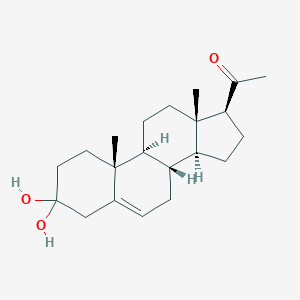 molecular formula C21H32O3 B082063 1-[(8S,9S,10R,13S,14S,17S)-3,3-dihydroxy-10,13-dimethyl-1,2,4,7,8,9,11,12,14,15,16,17-dodecahydrocyclopenta[a]phenanthren-17-yl]ethanone CAS No. 12041-98-4