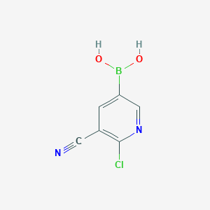 molecular formula C6H4BClN2O2 B8206302 6-Chloro-5-cyanopyridin-3-ylboronic acid 