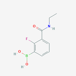 molecular formula C9H11BFNO3 B8206303 3-Ethylcarbamoyl-2-fluorobenzeneboronic acid 
