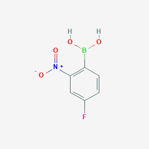 molecular formula C6H5BFNO4 B8206310 4-Fluoro-2-nitrophenylboronic acid 