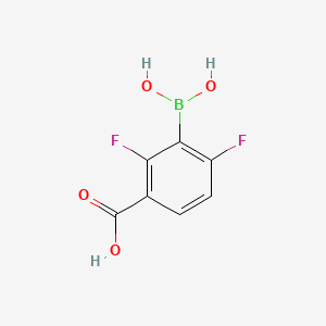 molecular formula C7H5BF2O4 B8206330 3-Borono-2,4-difluorobenzoic acid 