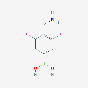 molecular formula C7H8BF2NO2 B8206335 [4-(Aminomethyl)-3,5-difluorophenyl]boronic acid 
