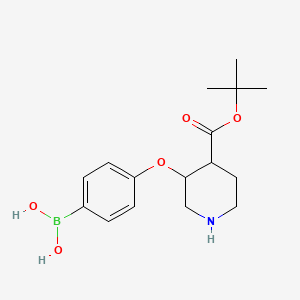 [4-[4-[(2-Methylpropan-2-yl)oxycarbonyl]piperidin-3-yl]oxyphenyl]boronic acid