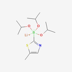 molecular formula C13H25BLiNO3S B8206345 Lithium triisopropoxy(5-methylthiazol-2-yl)borate 