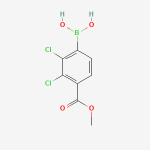 molecular formula C8H7BCl2O4 B8206353 (2,3-Dichloro-4-methoxycarbonylphenyl)boronic acid 